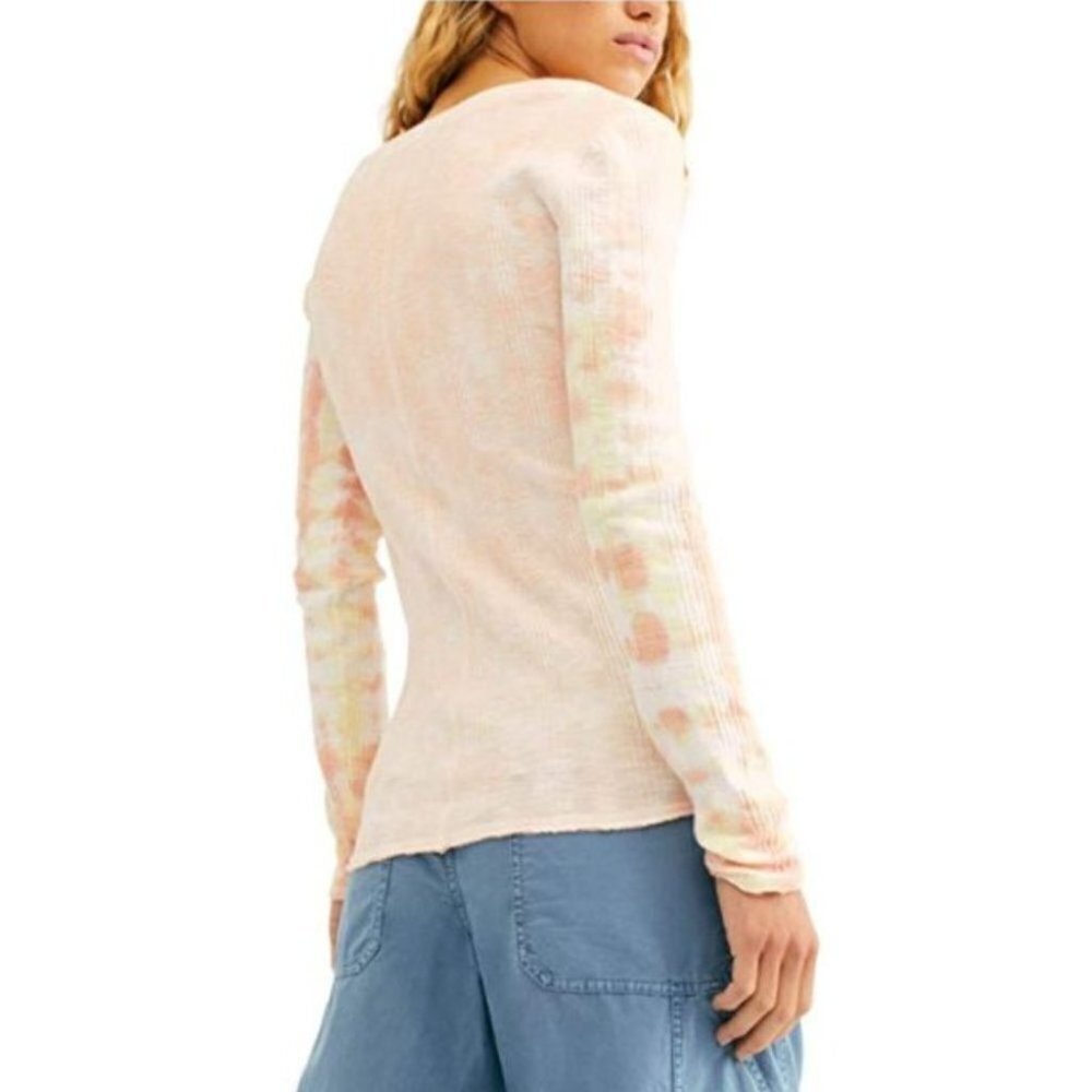 Free People Tie-Dye Scoop Neck Long Sleeve Size XS - Picture 2 of 12